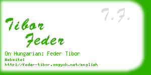 tibor feder business card